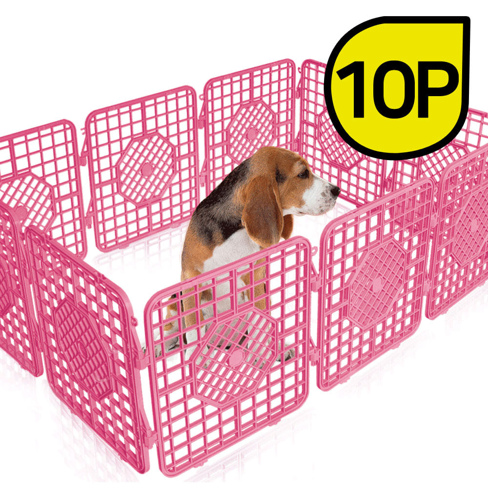 내품애울타리 중형 10P 핑크 강아지울타리