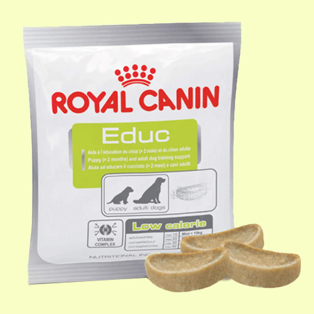로얄캐닌 에듁 강아지 영양제 비타민 훈련용간식 50g